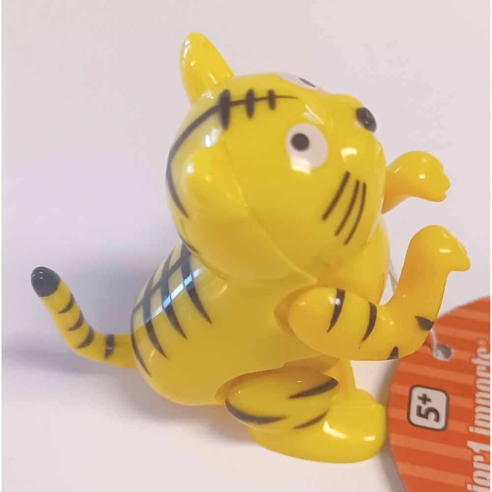 Vintage Pier 1 Yellow Striped Cat Tiger Flipping Flippin Wind Up Toy - WORKS! - Picture 3 of 8